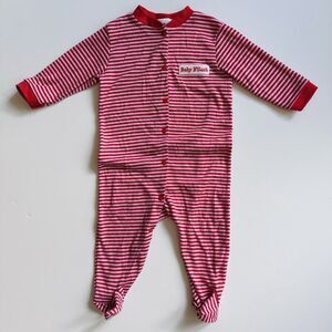 Vintage Baby B'Gosh One Piece Baby Size Large 19-24 LBS Red Stripes Osh Kosh 90s